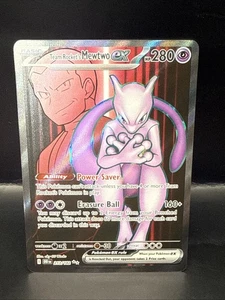 Pokemon Team Rocket's Mewtwo ex - 213/182 Full Art Destined Rivals NM Near Mint - Picture 1 of 7