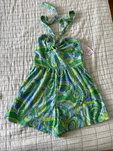 Wild Fable Terry Halter Romper Womens Size XS Blue Swirl Beach Cover Up - Picture 1 of 8