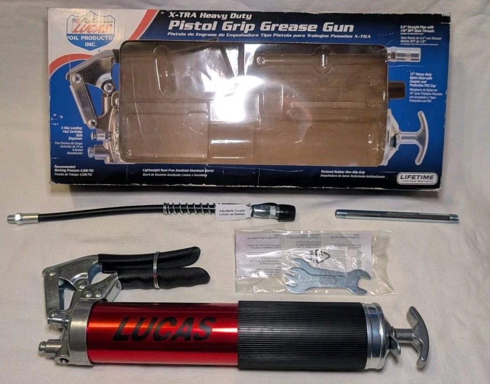 Lucas oil products inc. X-tra 重型手枪握把油枪(项目 # L338) — 第 1/4 张图片