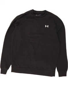 UNDER ARMOUR Hombre Sudadera Jersey Mediana Negro Algodón BH06 - Imagen 1 de 3