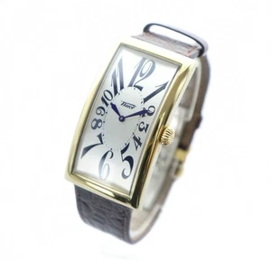 Reloj TISSOT Z181 Banana Cuarzo Caja Dorada Correa de Cuero Hecho en Suiza - Imagen 1 de 6