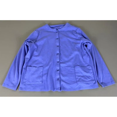 Suéter Cárdigan Isaac Mizrahi Live Para Mujer Talla Grande 1X Púrpura Botón Frontal * Foto 1 de 4