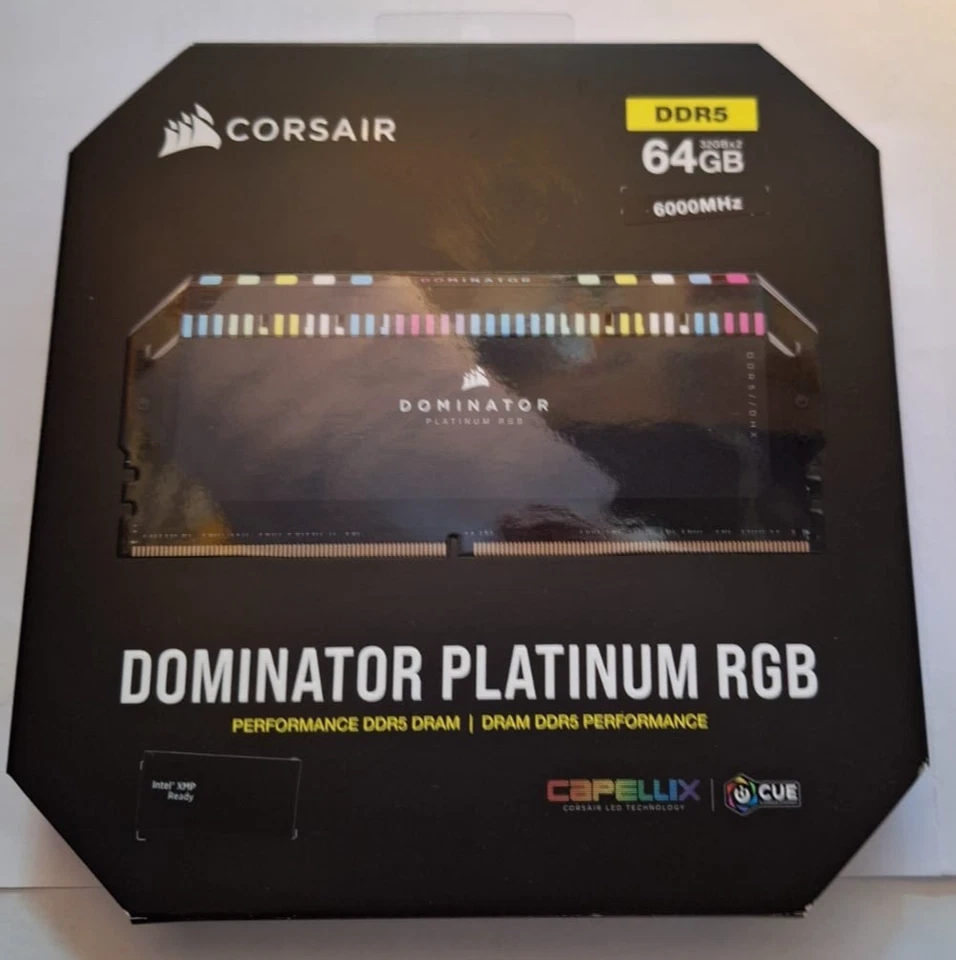(CMT64GX5M2B60) Corsair Dominator Platinum RGB, DDR5-6000, CL40, Intel XMP 3.0-6 - Bild 1 von 4