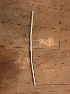 Vintage Retro Steel Handlebars Flat 570mm Silver 25.4mm Clamp Off A GT MTB - Picture 1 of 9