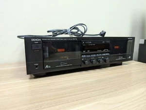 Denon DRW-750 Dubbing Stereo Double Cassette Tape Deck - Tested - USED - Picture 1 of 7