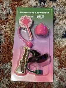 Neu Limited Edition Dunkin' Wicked For Good Straw Buddy und Topper Set - Bild 1 von 8