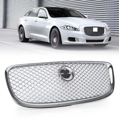 ABS Chrome Front Grille Upper Mesh Grill For Jaguar XJ 2010-2015 2014 2013 2012 Foto 1 de 4