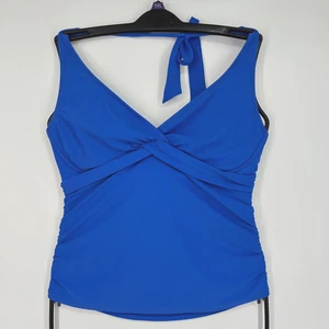 Camiseta de natación Tankini Athleta para mujer talla 36 D DD azul con aros halter correa para el cuello - Imagen 1 de 5