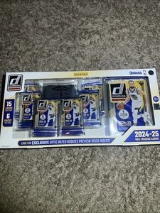 Paquete de tarjetas coleccionables de baloncesto de la NBA Panini Donruss 2024-25, 6 paquetes, 1 de gran tamaño - Imagen 1 de 6
