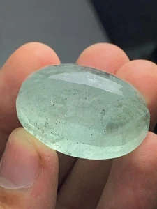 Aquamarine Rose Cut Oval 106 ct - Collector Display Gemstone - Picture 1 of 7