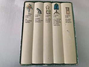 Gottfried Keller Gesammelte Werke: 5-Volume Boxed Set Hardcover Nymphenburger Ed - Picture 1 of 5