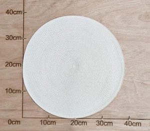 ivory off white large DIY straw fascinator craft base disc wedding hat supply - Picture 1 of 2