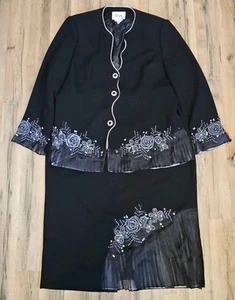 Carissmo Valerie James Vintage Jacke und Rock mit Blumendetails Größe 18 - Bild 1 von 17