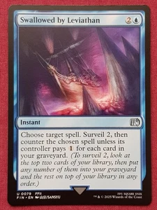 Magic The Gathering FINAL FANTASY SWALLOWED BY LEVIATHAN blue card MTG - Picture 1 of 2