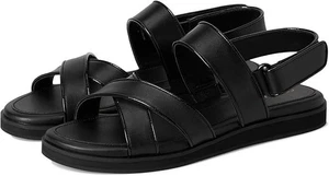 BNWB WOMEN'S COLE HAAN MIRABELLE CRISS CROSS SANDALS BLACK LEATHER US SIZE 6.5 - Picture 1 of 17