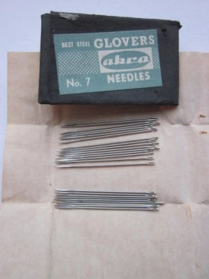 25xGLOVERS aghi da cucire a mano in pelle freestyle con punta triangolare VIN... - Immagine 1 di 3