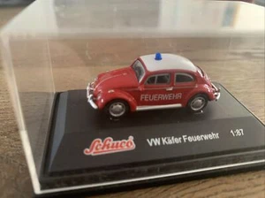 Volkswagen VW Escarabajo bomberos modelo de coche sin usar de Schuco 1:87 nuevo - Imagen 1 de 2