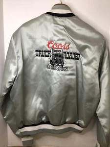 Coors Swingster Jacket Silver Bomber Snaps 1983 Truck Rodeo Champion Embroidered - Picture 1 of 10