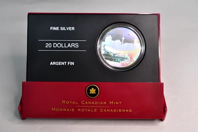 2006 Canadian $20 Fine Silver Coin .999 Pengrowth Saddledome Hologram OGP - Image 1 of 4