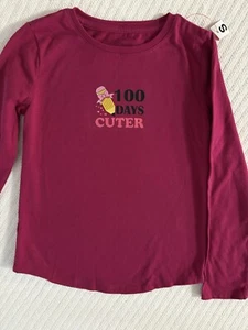 100 Days Of School Shirt For Girl/Size 6-6x Small/100 Days Cuter/Long Sleeves - Picture 1 of 2