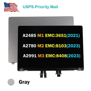 Schermo display LCD assemblato per Macbook Pro 16 pollici A2485 A2780 A2991 M1 M2 M3 grigio - Foto 1 di 8