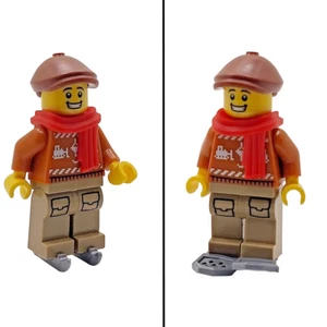 Genuine LEGO® Christmas Sweater Male Minifigure Snow Shoes & Skates Decoration - Picture 1 of 3