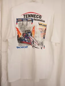Maglietta Vintage XL Tenneco Automotive One Stop Undercar Drag Racing Bianca LEGGI - Foto 1 di 7