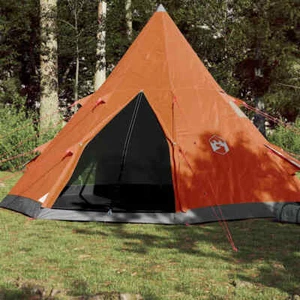 Tent 4-persoons waterdicht verduisterend stof groen campingtent vidaXL - Afbeelding 1 van 39