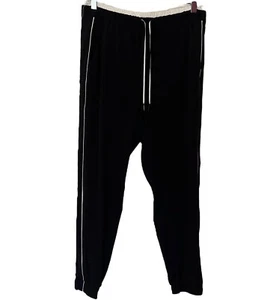 Athleta Pants Women's Sz 10 Black White Brooklyn Jogger Stripe Pockets Comfort - Picture 1 of 9