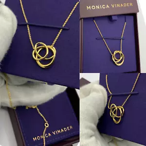 monica vinader Nura Wrap Necklace 18k Gold Vermeil RRP £128 - Picture 1 of 14