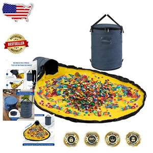 Ultimate Kids Toy Solution: Combo organizador grande y alfombrilla de juego en azul - Imagen 1 de 8