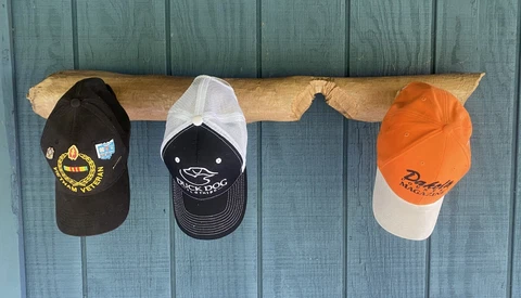 Hat Towel Coat Rack Made From Beaver Chewed Wood Log Cabin Lodge Decor Cover