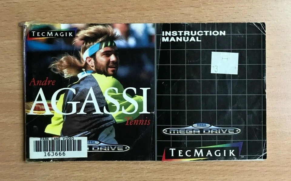 AGASSI TENNIS - Sega Instruction Manual - Image 1 of 1