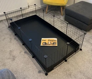 GUINEA PIG C&C CAGE 4x2 - Panels x 12 Connectors x 24 + 4mm CORREX TRAY INCLUDED - Picture 1 of 7