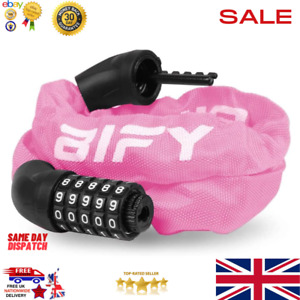 5 digit Combination Lock Bify  - Pink Cycles bikes Scooters Motorbikes  Free P+P