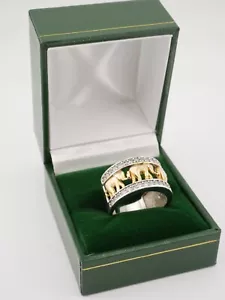 Elanza Elephant Ring in Two Tone Rhodium and Gold Plated Sterling Silver - Picture 1 of 7