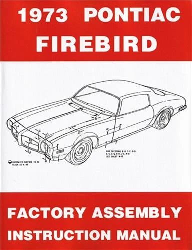 1973 Pontiac Firebird Factory Assembly Manual Trans Am Formula Esprit  - Image 1 of 1