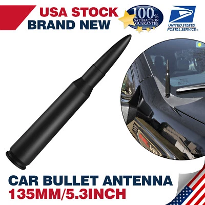 1 BLACK BULLET ANTENNA 50 CAL FOR CHEVROLET SILVERADO 1500/2500/3500/GMC SIERRA - Imagem 1 de 4