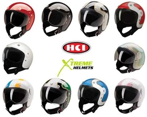 HCI 15 Open Face 3/4 Motorcycle Scooter Helmet DOT XS S M L XL XXL - Picture 1 of 12