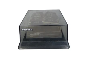 Vintage Rolodex bedeckt zierliche Adresse Datei & Visier Karten Halter durchsichtig Büro Dekor - Bild 1 von 5