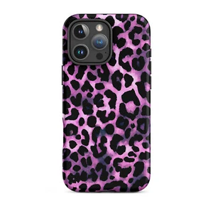 Purple Leopard Print Matte Tough Case for iPhone® - Picture 1 of 24