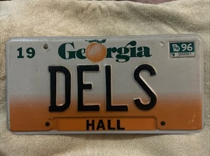 Vintage 1992 Hall County Georgia Vanity License Plate “DELS” - Picture 1 of 1