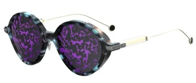 NEW DIOR UMBRAGE 0MJN/TY Sunglasses, Blue Havana MTGD / Violet Mirror Pattern - Image 1 of 4