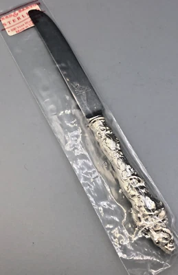 Nuevo cuchillo de cena Les Six Fleurs de Reed & Barton de plata de ley 9 7/8" Foto 1 de 4