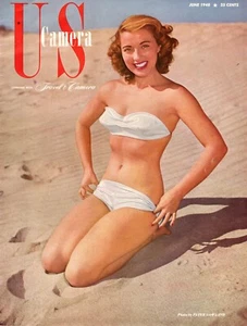 1948 vintage EE. UU. SOLO CUBIERTA DE REVISTA CÁMARA Bathing Beauty Peter Gowland 062123 - Imagen 1 de 1