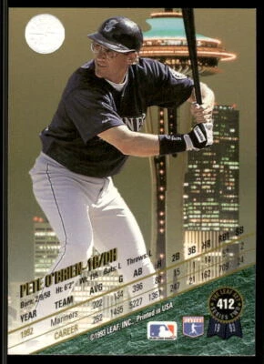 1993 Leaf #412 Pete O'Brien - Image 1 of 2
