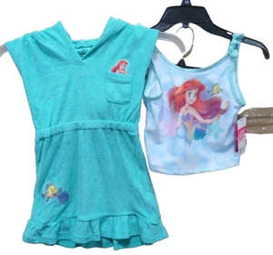 NEW Little Mermaid Ariel Swimsuit Girls 6/7 3-Piece Set C5 - Picture 1 of 16