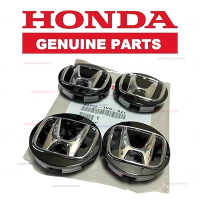 SET OF 4 PCS 18 - 25 HONDA ACCORD SPORT WHEEL CENTER CAP BLACK/CHROME OEM NEW - Image 1 of 4