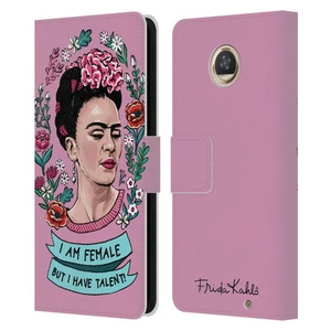 OFFICIAL FRIDA KAHLO ART & QUOTES LEATHER BOOK WALLET CASE FOR MOTOROLA PHONES - Picture 1 of 11