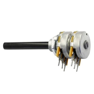 OMEG Serie PC2G20BU Stereo-Potentiometer mit 6mm Achse, linear/logarithmisch - Bild 1 von 2